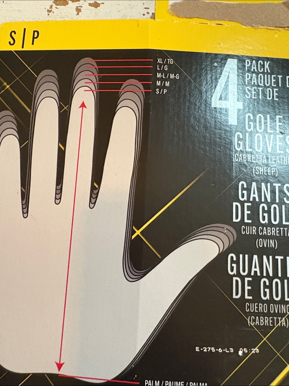 Kirkland Signature White and Black Leather Golf Glove 4-Pack size small - Picture 3 of 3